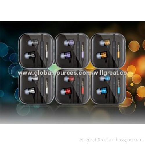 Earphone with remote control, works with Apple/Samsung, Huawei and HTC mobile phones